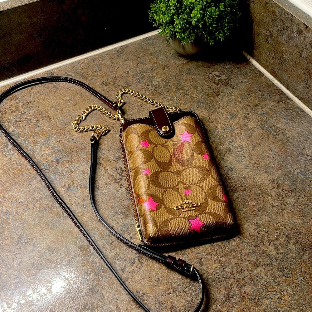 Coach North Star Sig CC Disco Star Chain Crossbody